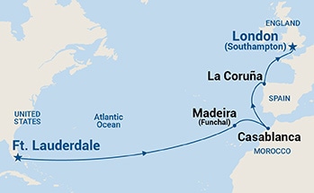 15-Day Moroccan Passage Itinerary Map